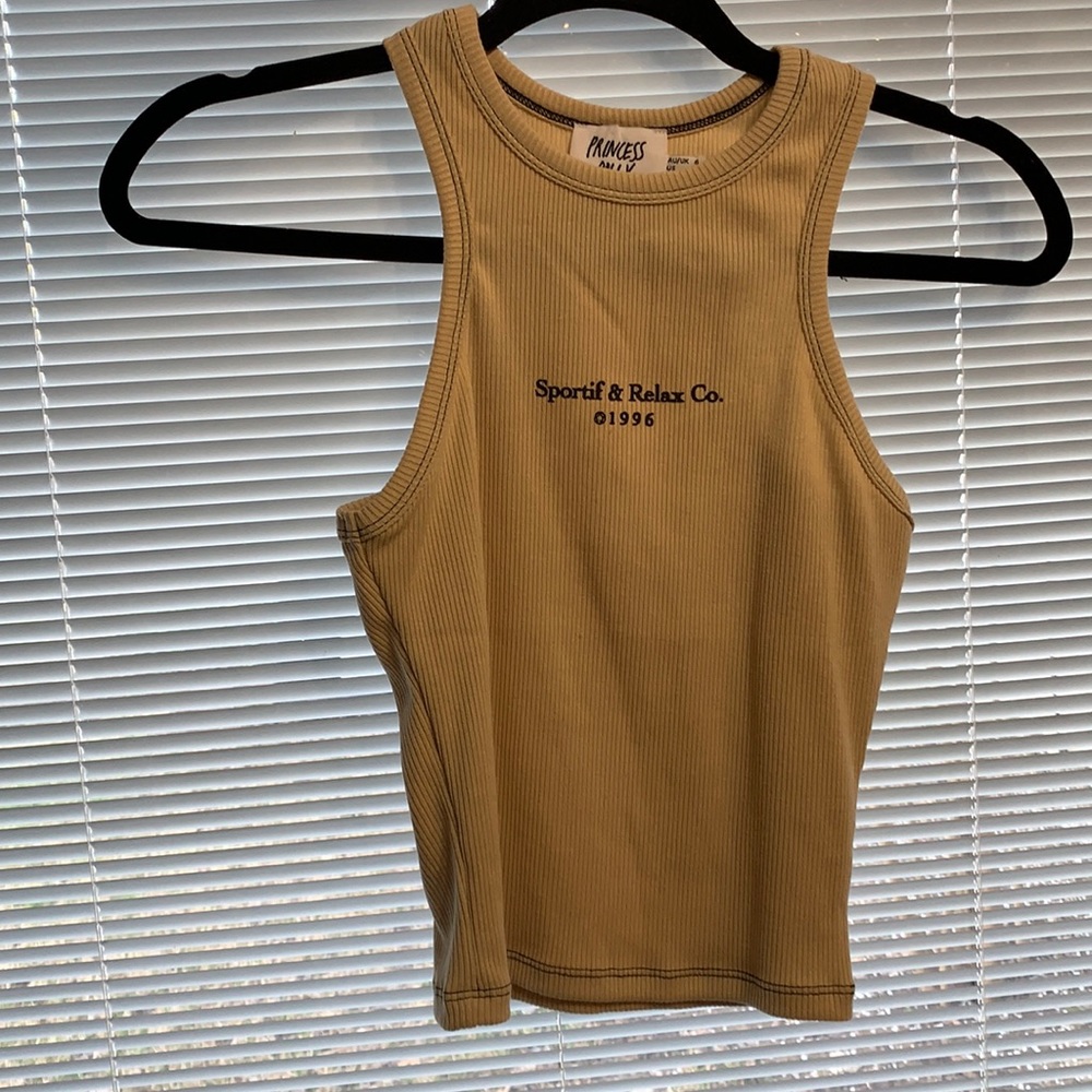 princess polly beige sportif tank